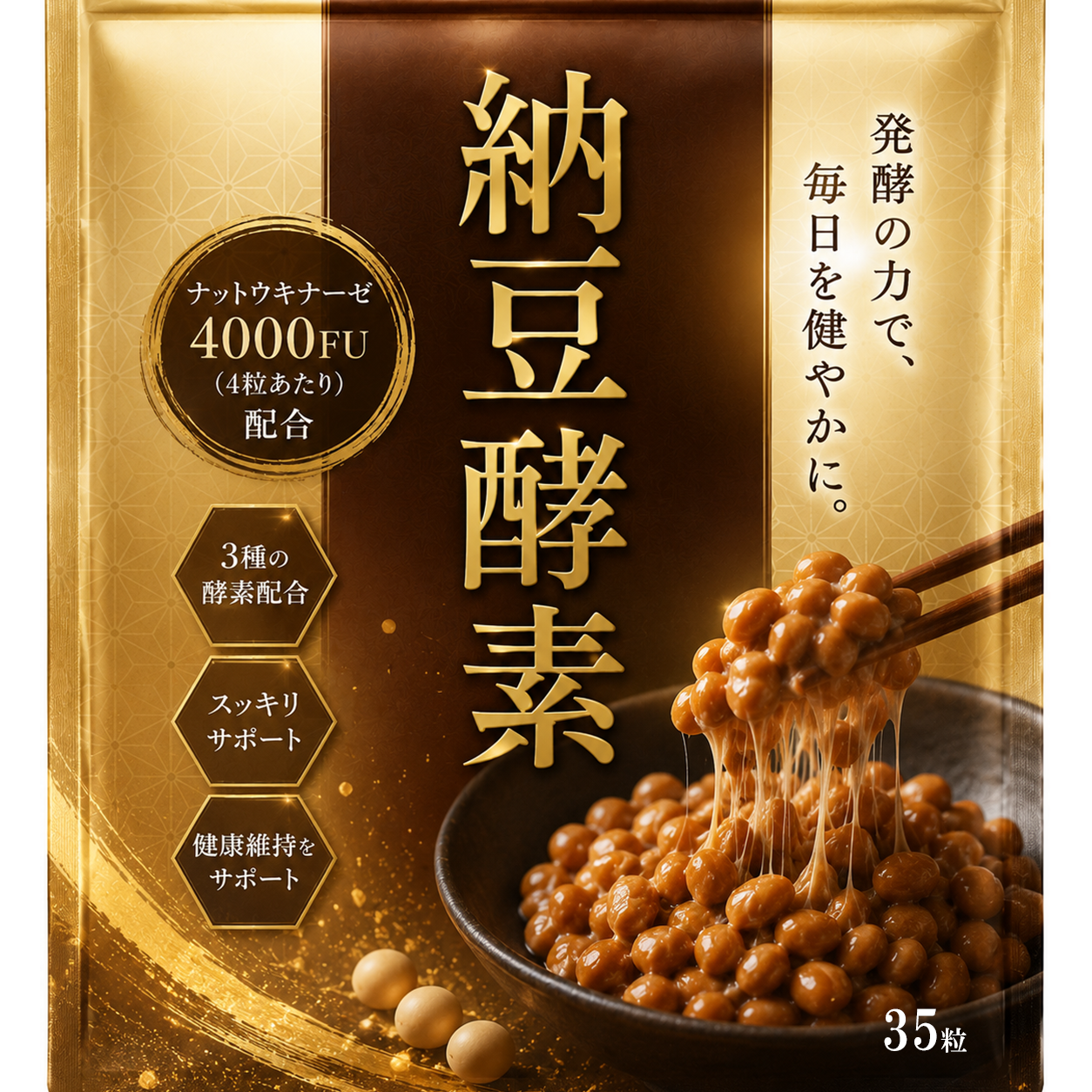 納豆酵素　35粒 【約1週間分】